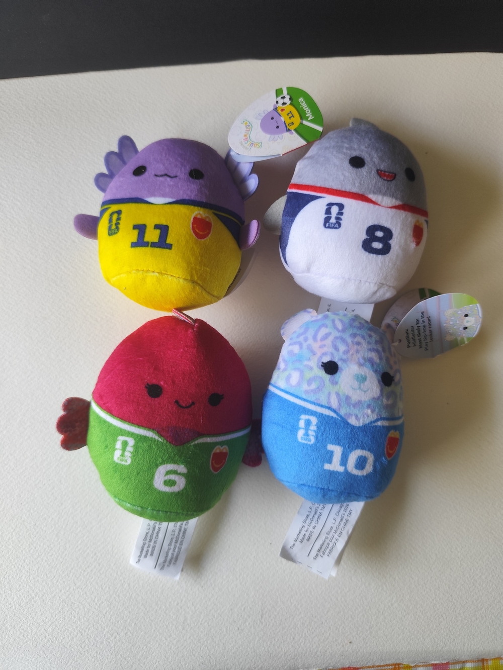 McDonald’s x FIFA World Cup Squishmallows Happy Meal 2026 Toy lot of 4